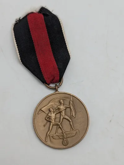 Tysk 1. Oktober 1938 Sudetenland-medalje med bånd