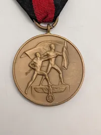 Tysk 1. Oktober 1938 Sudetenland-medalje med bånd