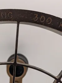 Vintage Brass Anti-Aircraft Ring Sight with Rubber Eyepiece