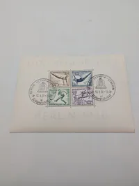 Tyskland 1936 Olympiske Lege Souvenirark med Særstempler