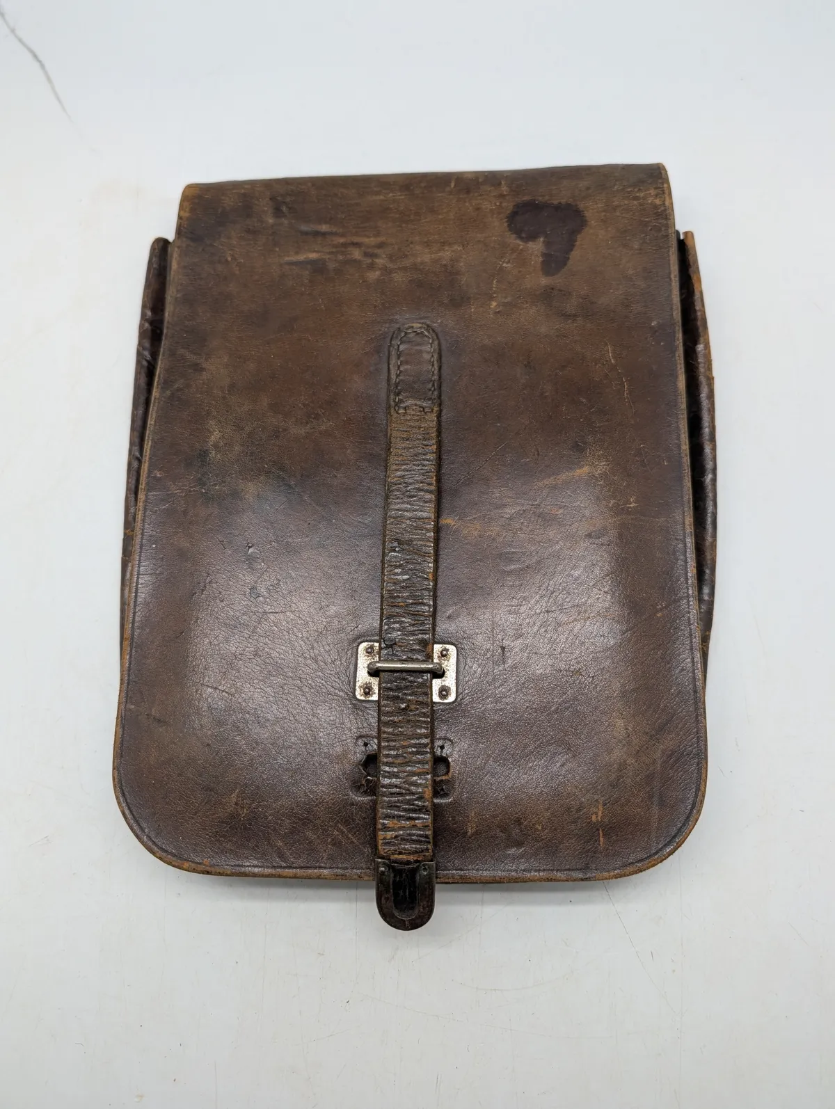 Militær Korttaske i Læder, Vintage Model, Dansk ?. Tysk ?