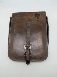 Militær Korttaske i Læder, Vintage Model, Dansk ?. Tysk ?