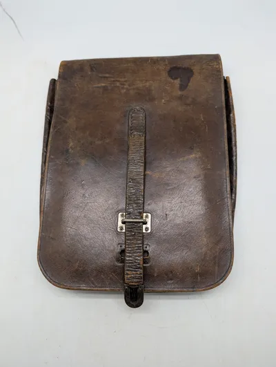 Militær Korttaske i Læder, Vintage Model, Dansk ?. Tysk ?
