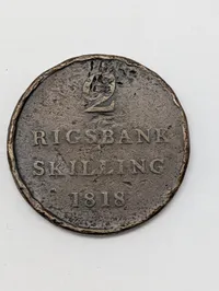 Dansk 2 Rigsbankskilling 1818, Kobbermønt