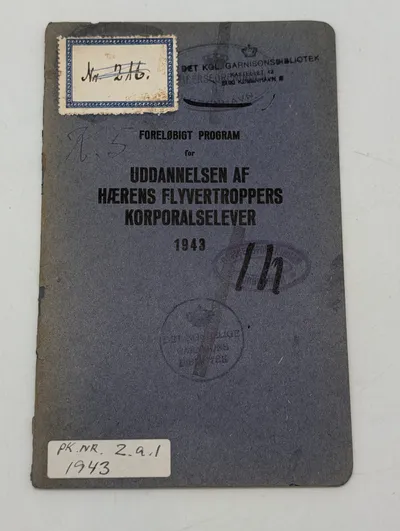 Dansk Militær Uddannelsesprogram 1943 - Hærens Flyvertropper