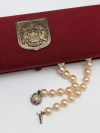 Majorica perlekæde med original æske og certifikat