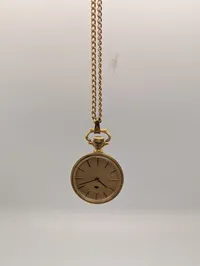 Vintage Wittnauer Gold-Tone Pendant Watch with Sunburst Dial
