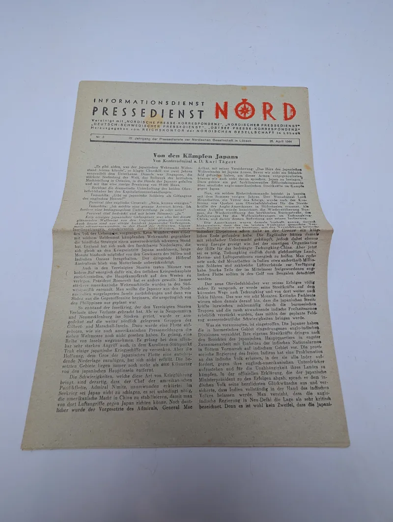 Informationsdienst Pressedienst Nord Nr. 8, 25. april 1944