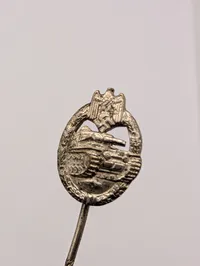 Tysk Panzerkampfabzeichen Miniatur Stickpin