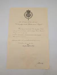 Dansk Fortjenstmedalje i sølv diplom, 1966, Gerda Margrethe Marie Søndergaard