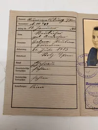 Tysk Kennkarte Identitetskort fra 1940 til Helene Neuber