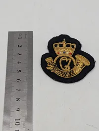 Jægerkorpset  i guldtrådsbroderi 