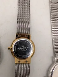 Samling af seks Skagen Denmark armbåndsure