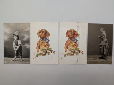 Collection of Four Early 20th Century Antique Postcards