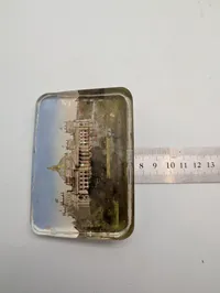 Antik glas brevpresser med motiv af Berlin Reichstagsgebäude WW1 