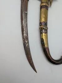 Antique Omani Khanjar Dagger with Silver Filigree Scabbard