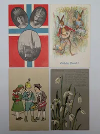 Set of Four Early 20th Century Scandinavian Postcards