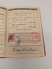 Tysk Arbejdsfront (DAF) Medlemsbog fra 1930'erne