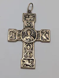 Einar Dragsted Korsvedhæng i 830 Sølv med Evangelistsymboler