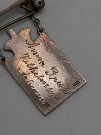 Georg Jensen Kongemærke i 925 Sølv og Emalje, 1870-1940, med navn 