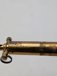 Vintage Brass and Iron L-Shaped Mechanical Fuse or Detonator Component German WW2