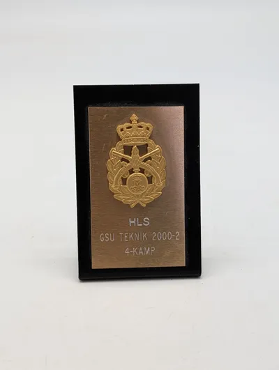 Danish Military Commemorative Plaque HLS GSU TEKNIK 2000-2 4-KAMP