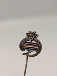 Danish King Christian X 1940-1945 Emblematic Silver Lapel Stick Pin