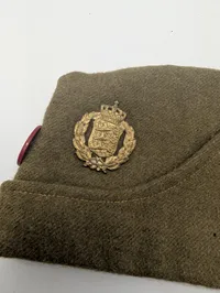 Danish Army M/58 Field Side Cap with Brass Crown Emblem
