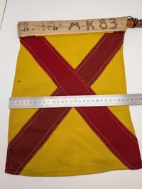 Dansk Militær Signalflag med Træstang, M-K 83