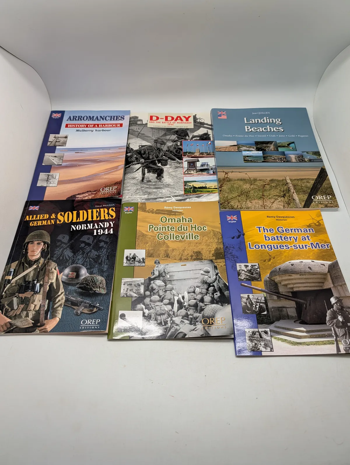 Samling af 6 OREP Editions bøger om D-dag og Normandiet