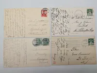 Set of Four Early 20th Century European Postcards