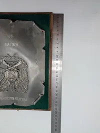 Boliviansk Policia Nacional Mindesplade i Metal, 1991