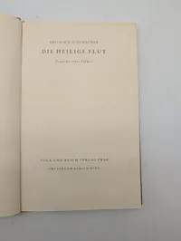 Erich M. R. Schumacher, Die Heilige Flut, Volk und Reich Verlag Prag