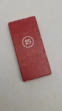 Original medalje 25 år i staten med æske 