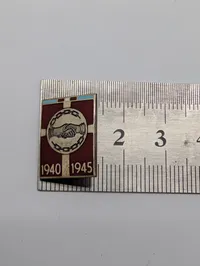 Danish WWII Resistance Commemorative Enamel Pin 1940-1945