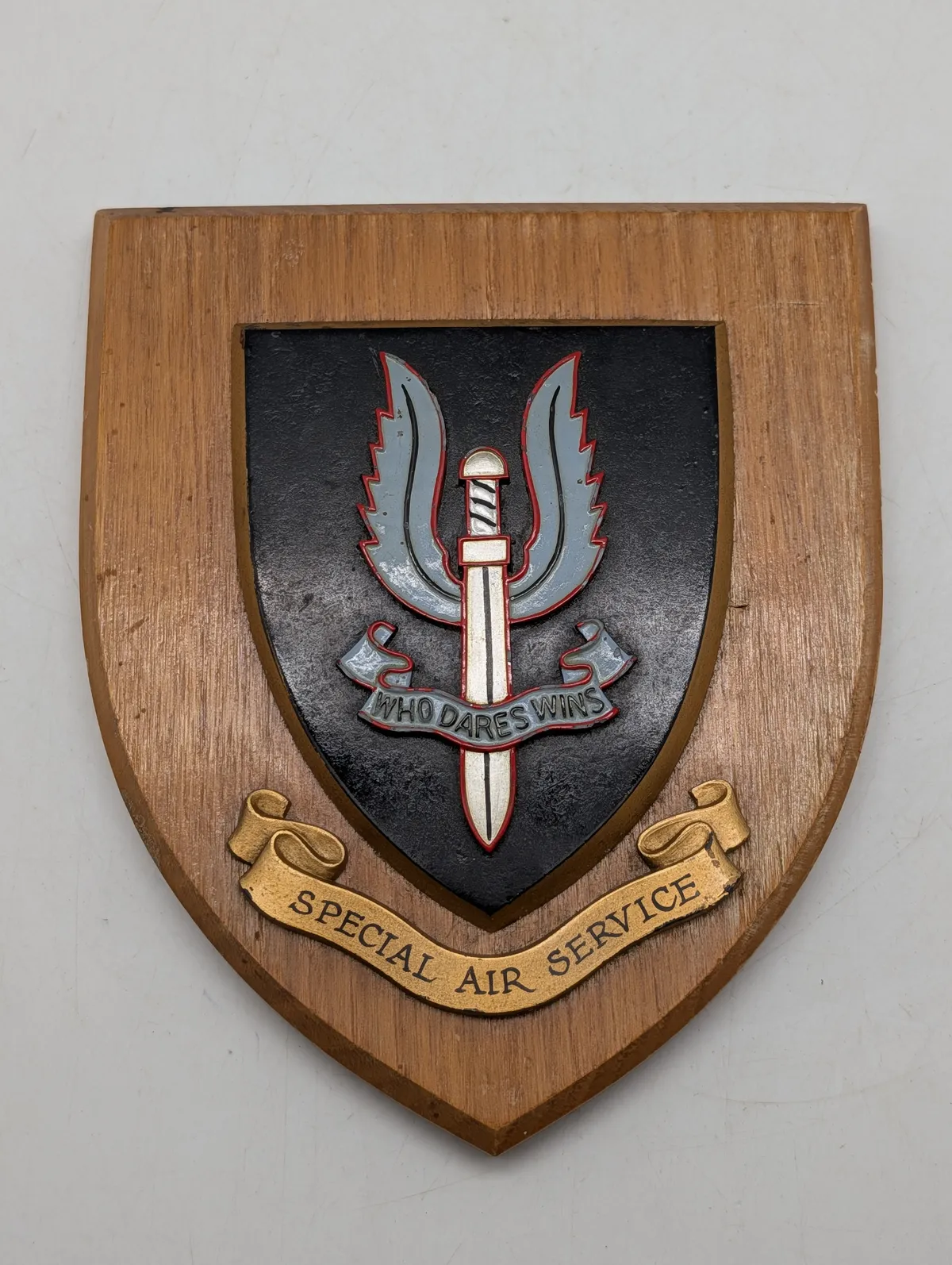 Special Air Service (SAS) militær vægplade i træ og metal