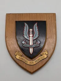 Special Air Service (SAS) militær vægplade i træ og metal