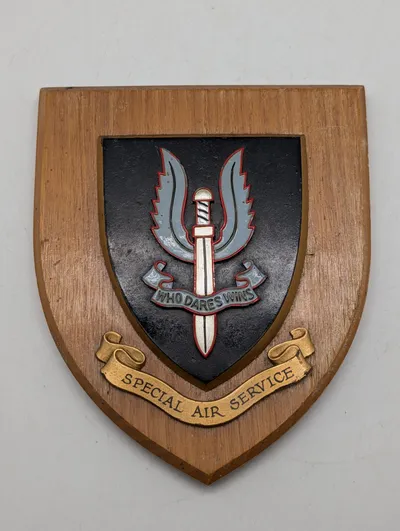 Special Air Service (SAS) militær vægplade i træ og metal