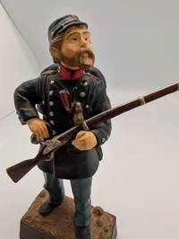 Vintage Terracotta Military Figurine - 1864 Danish Soldier