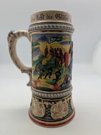 German Regimental Lithophane Beer Stein, Feld-Artill Regt.