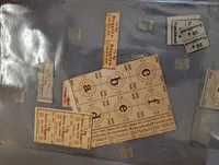Samling af danske rationeringsmærker fra 1940'erne og 1950'erne