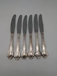 Cohr Atla sølvplet knive, 6 stk., Danmark