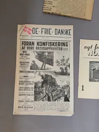 Samling af danske modstandsaviser og illegale blade fra 2. verdenskrig