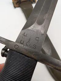 Amerikansk M1 Garand Bajonet fra 2. Verdenskrig med U.C. Stempel