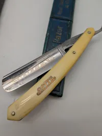 Samling af 5 antikke barberknive fra Bohersgo, Astral og Gotta