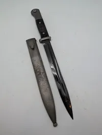 Tysk Mauser K98 Bajonet med Metalskede, nummerens