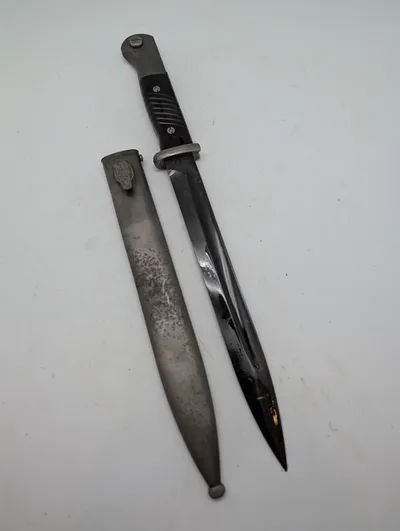 Tysk Mauser K98 Bajonet med Metalskede, nummerens