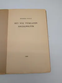 Heinrich Schulz: Det nye Tysklands socialpolitik, hæfte