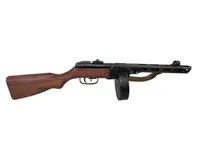 Sovjetisk PPSh-41 maskinpistol med tromlemagasin og rem, Denix model 
