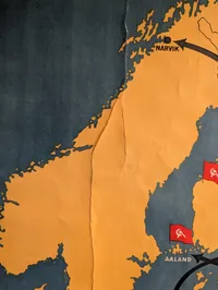 Dansk Waffen-SS Rekrutteringsplakat "Faren nærmer sig Danmark" Ekstremt sjælden kendes kun i 3 bevarede eksemplarer 
